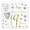 Hunts England - 19th Wedding Anniversary Card - Happy Anniversary