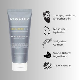 ATWATER Daily Skin Essentials Bundle, Complete Men's Skincare Kit with Award-Winning Face Moisturizer, Eye Cream and Body Scrub Bar - 3 Piece Set