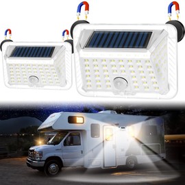 EJYTRVT Magnetic RV Solar Lights with Motion Sensor | Exterior & Outdoor Lighting for Camper, Trailer, 5th Wheel, Truck (2 Pack)