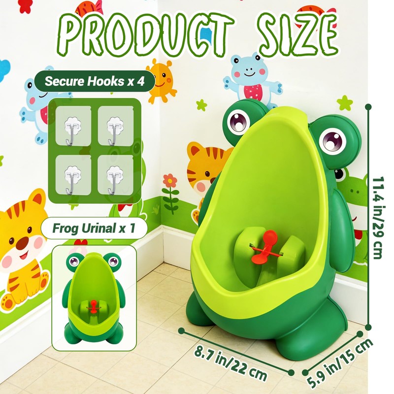 Frog Pee Training,Cute Potty Training Urinal for Boys with Funny