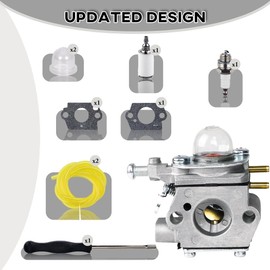 WS2200 Carburetor for Craftsman WS210 WC210 WC2200 WC2200CMXGTAMD25CC CMXGTAMD25SC 41AD25CC793 41AD25SC793 25cc 27cc String Trimmer Weed Eater 753-06190