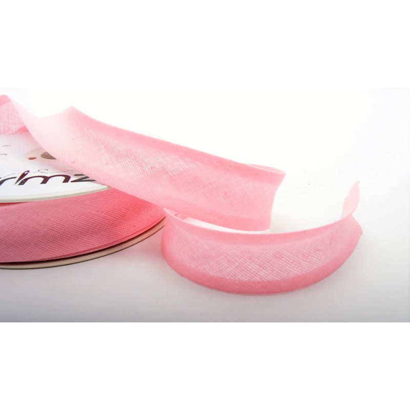 Inastri 25/5/5 mm Cotton Bias Binding, Pink