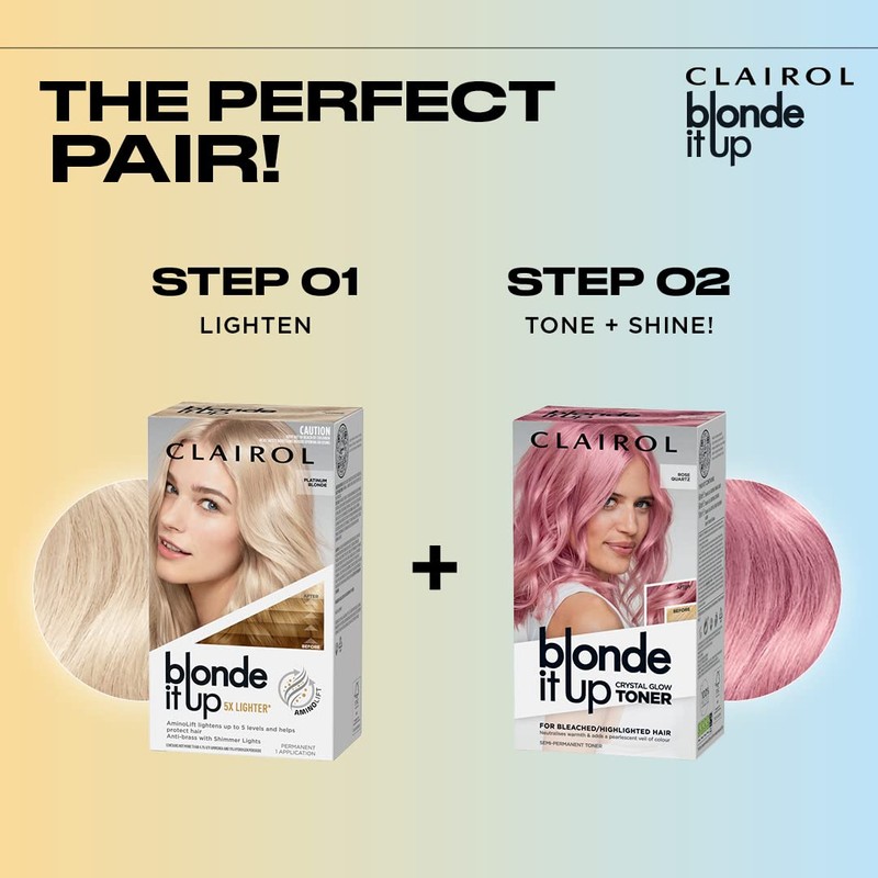 Clairol Blonde It Up Crystal Glow Toner Kit - Rose