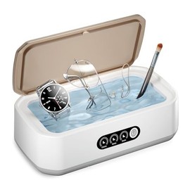 WINTERCRUSH Ultrasonic Retainer Cleaner for Tooth: 50KHz Jewelry Cleaner Deep Cleaning Machine