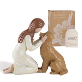 Storieme Golden Retriever Figurines Gifts for Women - Dog Mum Gifts - Pet Loss Memorial Bereavement Remembrance Presents - Dogs Ornament for Dog Lovers (4.3 x 5.2 Inches)