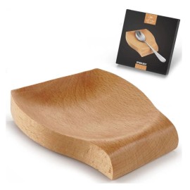 Zulay Wood Spoon Rest For Kitchen - Beechwood