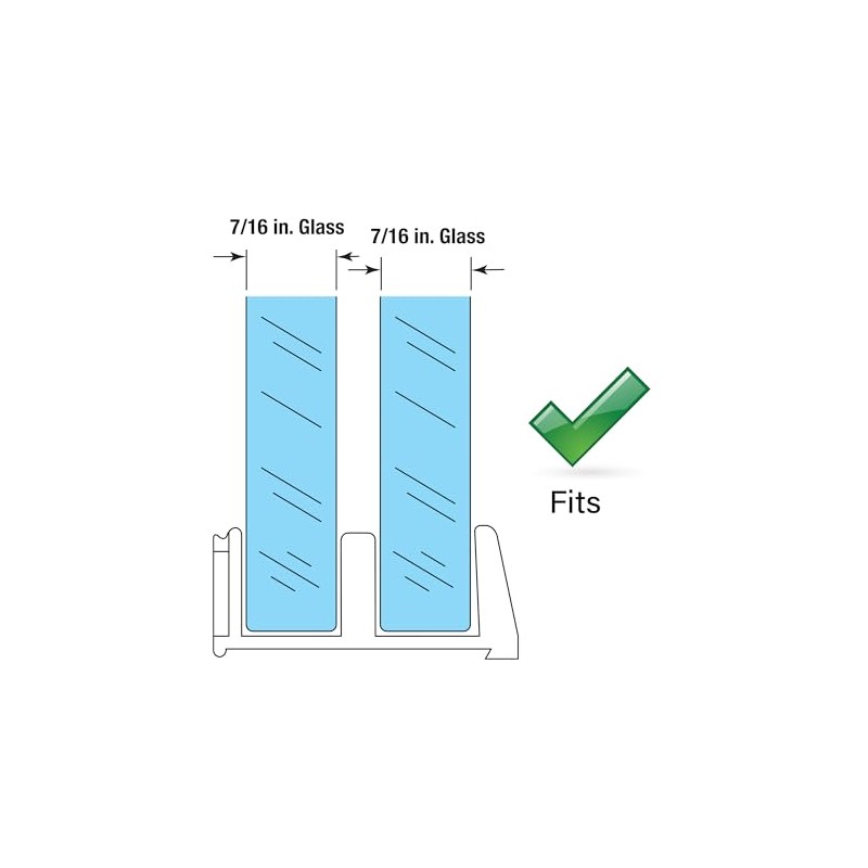 Prime-Line M 6059 Sliding Shower Door Bottom Guide, 1/2 In.