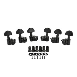 KAISH Black 3+3 Guitar Locking Tuners 21:1 Locking Tuning Machines Guitar Locking Tuning keys for USA LP/Les Paul/SG/ES or Acoustic Guitars