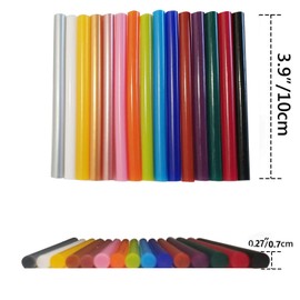 Gxadwzy Pack of 80 Hot Glue Sticks 7 x 100 mm Colourful for 7 mm Hot Glue Gun - 16 Colours