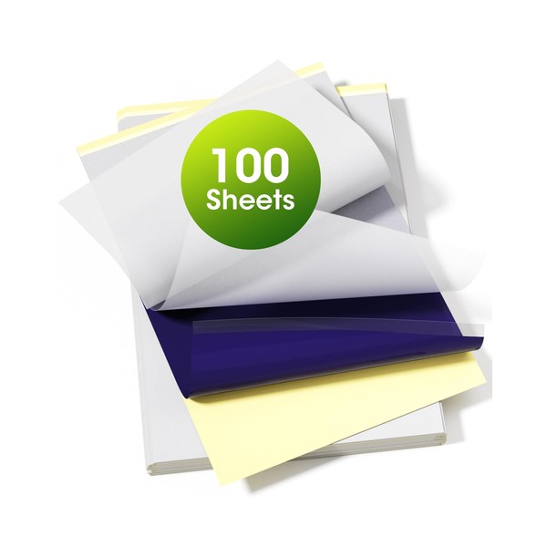 TATTMUSE Tattoo Transfer Paper, 100 Pieces A4 Size, Thermal Stencil