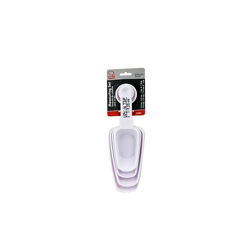 Chef Craft Measuring Scoop/Spoon Combo, White