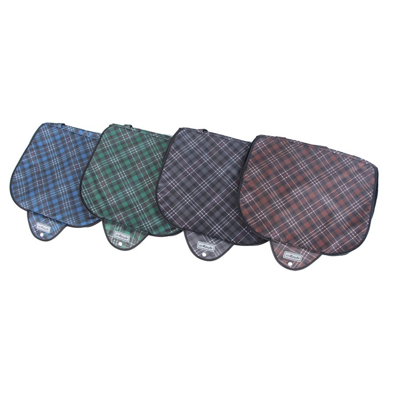 Maruto D-2FCH2400 Thick 2-Tier Check Front Basket Cover, Check Brown