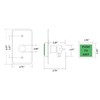 Push to Exit Button Big Square Press Button Green LED