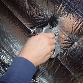 Stapler Nail Gun, Multifunctional: Walls, Cables, Nails - Manual Stapler for Interior Decoration, Wood, Fabric, DIY - With 400 Clips for Walls + 400 for Cables + 400 Nails