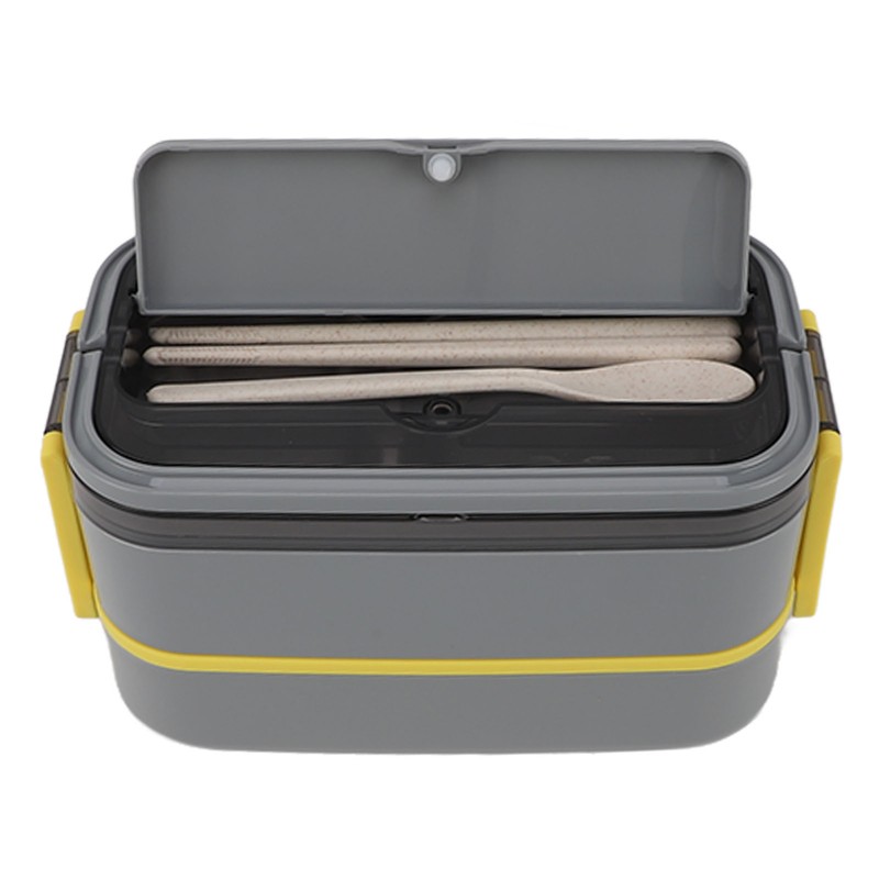 Double Layer Bento Box 316 Stainless Steel Compartment Portable Lunch