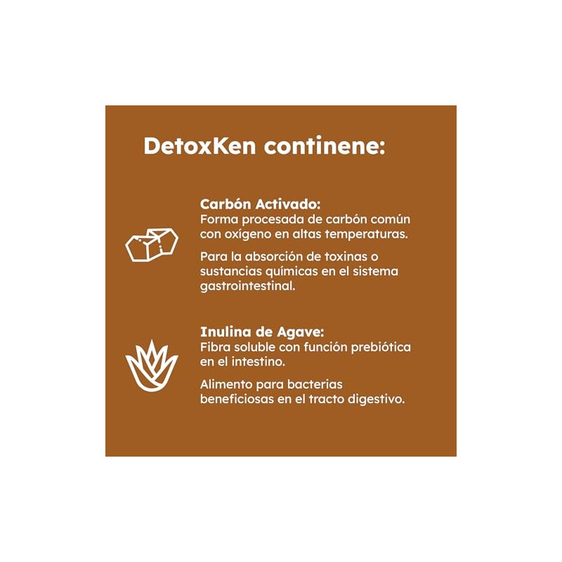 Detoxken - Prebióticos y Probióticos con Carbón Activado, 10 Billones