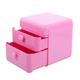 Ipetboom Cute Pink Drawer Jewelry Box with Lid for Organized Trinket Storage for Rings Necklaces Hair Clips More for Bedroom Vanity Decor and Accessories Management