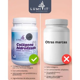 Colágeno Hidrolizado Puro Lumivit Sabor Natural 1.2 Kg 48 Días I Resveratrol - Matcha - Acido Hialuronico - Achicoria - Probióticos Y Prebióticos - Mo