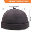 2 Piece Mens Docker Cap Set Brimless Retro Rolled Cuff