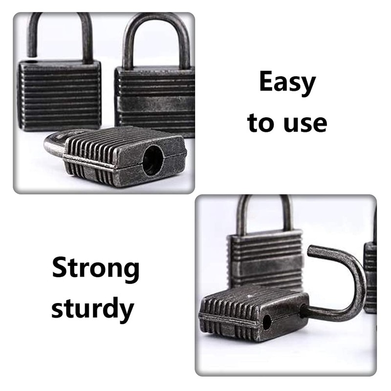 SuKeYuan 10 Pcs Mini PadlocksCute Diary Padlocks Black Small Luggage