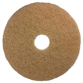 Tan Floor Machine Pads, Thick Floor Buffing & Light Polishing Pads for Low-Speed 175-350 RPM Buffer/Polisher/Scrubbers, Pack of 5 (13 Inch Diameter)
