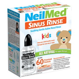 Neilmed's Sinus Rinse, Pediatric, Complete Saline Nasal Rinse Kit 60 Premixed Packets