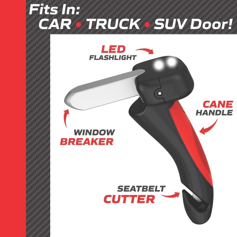 Emson Car Cane, All-in-One Car Cane Door Handle and Mobility