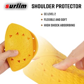 Surlim Motorcycle Armor Insert Pads CE LEVEL 2 Motorcycle Protector CE Armor for Motorcycle Jackets Pants (LAS-SHOULDER[CE Level 2]), BLACK