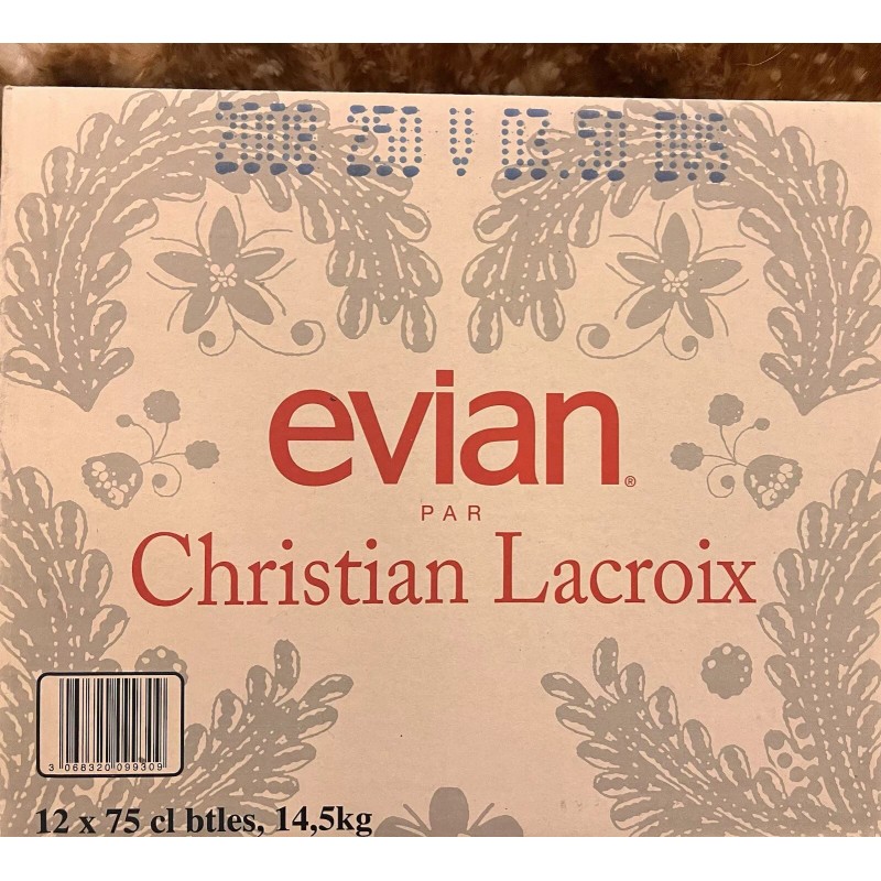 LaCroix New Unopened Lace Snowflake Evian Christian Lacroix Glass Holidays