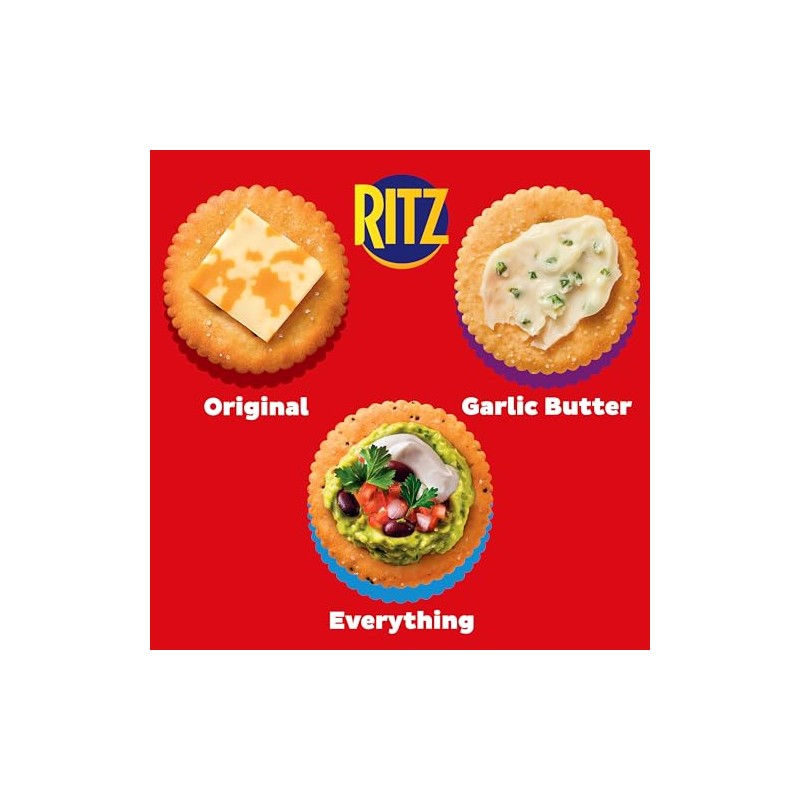 RITZ Fresh Stacks Original, Everything, and Garlic Butter Crackers Variety