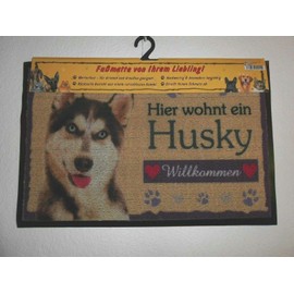 Pfronten Fußmatte Husky (24), Fußabtreter, Türvorleger, Türmatte Hund wetterfest