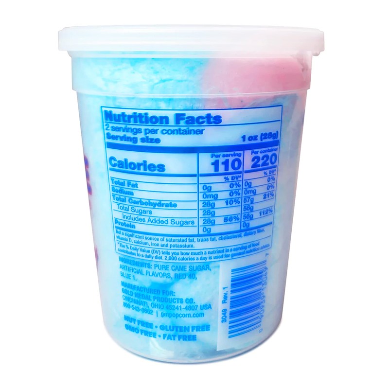 Prepackaged Candee Fluff® Cotton Candy, 2-oz. (Case of 12)