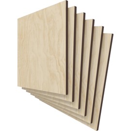 Ekena Millwork 7 3/4"W x 7 3/4"H x 1/4"T Wood Hobby Boards, Birch (6-Pack)