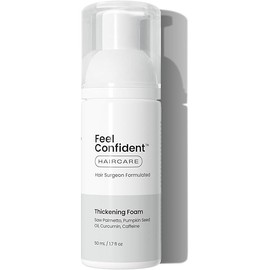 Haircare Thickening Foam - Hair Surgeon Formulated. Pumpkin seed oil, turmeric root extract, saw palmetto, and caffeine. 1.7 oz / 50 mL Foam Pump.