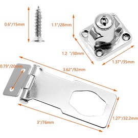 Cerraduras de cerrojo con llave, cerrojo de bloqueo para puertas pequeñas, aleación de zinc, pestillo de cerrojo con cerrojo Cerradura de seguridad Cerradura de puerta con diferentes llaves (Plata)
