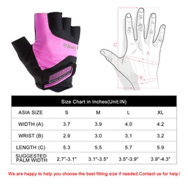 Santic Cycling Gloves with Mitten Shock-Absorbing Foam Pad Breathable Half Finger Moutain Bike Bicycle Riding Gloves for fit Men and Women Six Colors.