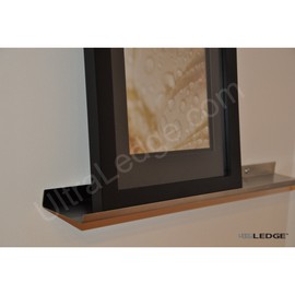 ULTRAledge 2'/24" Art Display/Picture Ledge/Floating Shelf, Metal, Modern (3.5" deep, Stainless Steel)