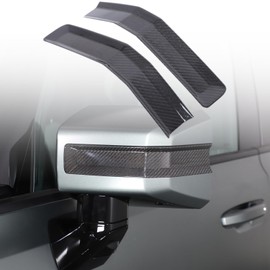 for Hummer EV Accessories Rearview Mirror Anti-Collision Scratch Scraping Strip,Genuine Carbon Fiber Rearview Mirror Protector Compatible with Hummer EV 2024-2025 Exterior (Black)