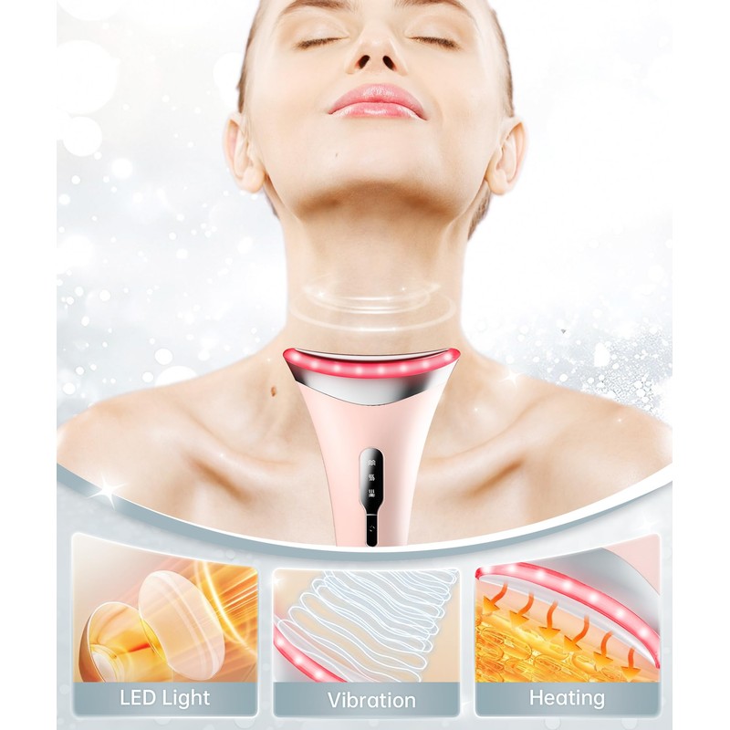 Dopsikn 7 Color Light Therapy Facial Massager with Adjustable Vibration