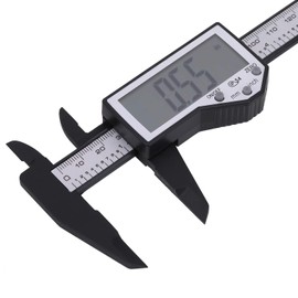 Trimming Shop Digital Vernier Caliper, 150mm/6" Caliper LCD Digital Electronic Ruler Plastic Carbon Fiber Vernier Caliper Gauge Micrometer Measuring Tool with Large LCD Screen MM/Inch Conversion