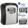 HIYAA Key Safe Wall Mounted, All-Metal 4 Digit Combination, Outdoor,