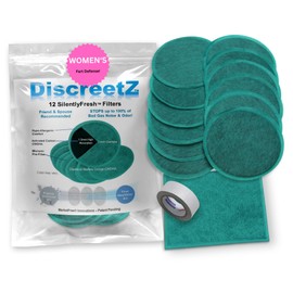 MarketFree Women’s Flatulence Pads End Odor & Noise, Flatulence Relief Pads, Helps Flatulence Underwear for Women, Gas Relief for Adult Women. Gassy Odor Pads SW-12, 14 Piece Set, Aqua Green