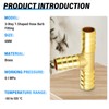 TAILONZ PNEUMATIC 6mm Brass 3-Way Tee Hose Barb Fitting（Pack of