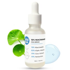 WildOak 10% Niacinamide Cica Serum for Face | With 3X Power of Alpha Arbutin Pentavitin & Cica | Reduces Sebum, De-pigmentation & Evens Skin Tone | Acne Scar | 1.01 fl oz