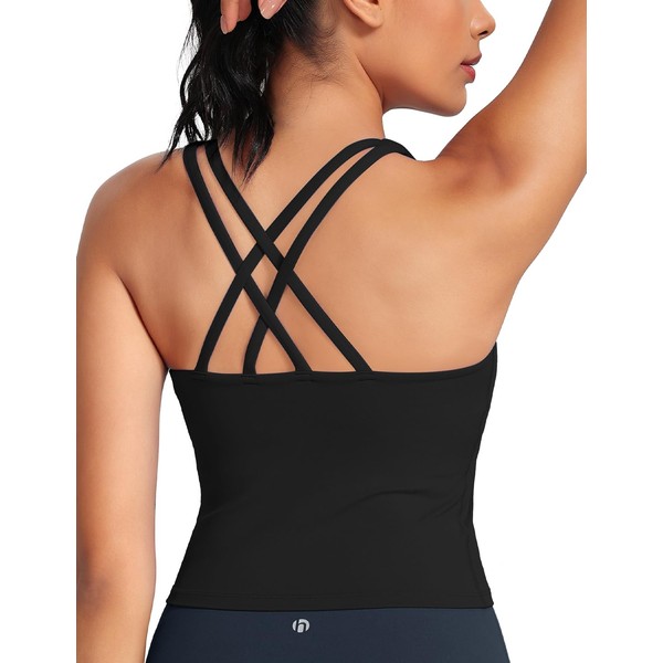 HeyNuts Athletic Zeal Bras for Women, Longline Medium Impact Crop