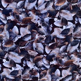 Avery Floral Flower Design Digital Print 100% Premium Viscose Challis Soft Draping Dress Fabric Material | 55" - 140 cm Wide | Sold Per Metre (Navy Blue)