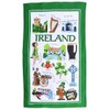 Iconic Ireland Tea Towel Souvenir Gift Green Irish Scenes Leprechaun