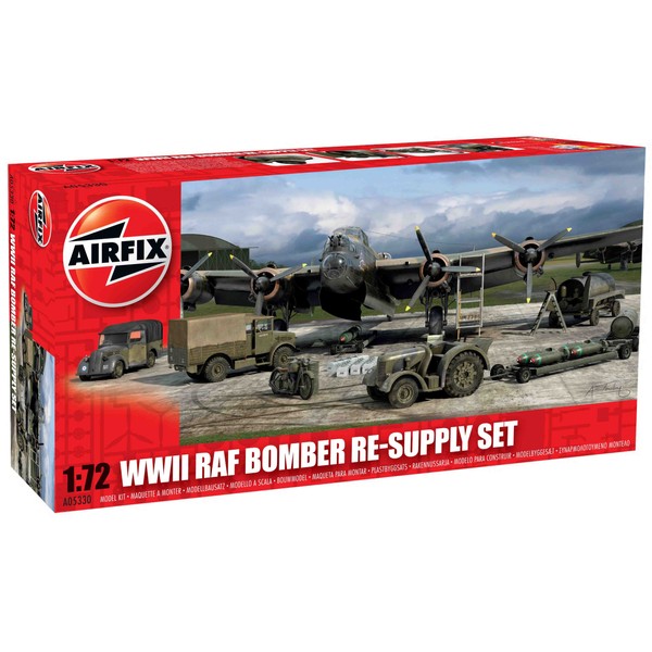 Airfix A05330 WWII RAF Bomber Re-Supply Set, 1:72 Scale, Green,grey