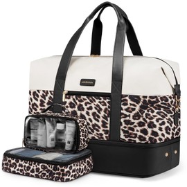 LOVEVOOK Weekender Bag, Travel Duffel Bag for Women with 2 Packing Cubes, Carry on Overnight Bag with Shoe Compartment, Mom Hospital Bags for Labor and Delivery