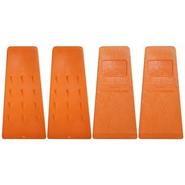 Timber Savage 5.5 Inch Felling Wedge - Four Tree Cutting Wedges Forestry Tools Logging Tools and Equipment Chainsaw Accessories Felling Wedges with Spikes for Safety Chainsaw Wedge - Orange, Set of 4